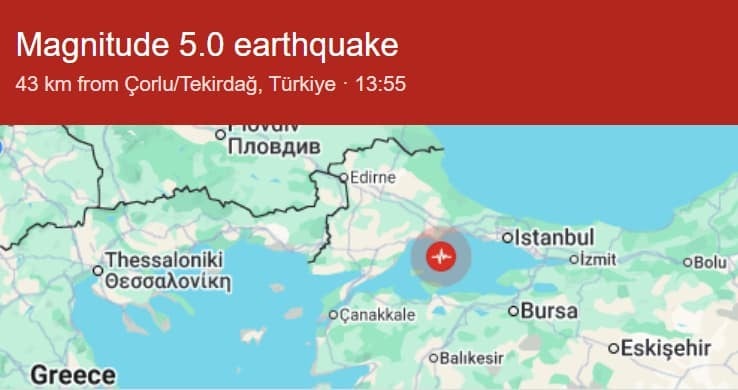 Силен земјотрес ја погоди Турција, се тресеше и Истанбул