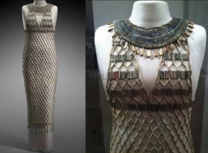 „Високата мода“ на Древен Египет: Фустан исплетен од монистра од вештачки бисери