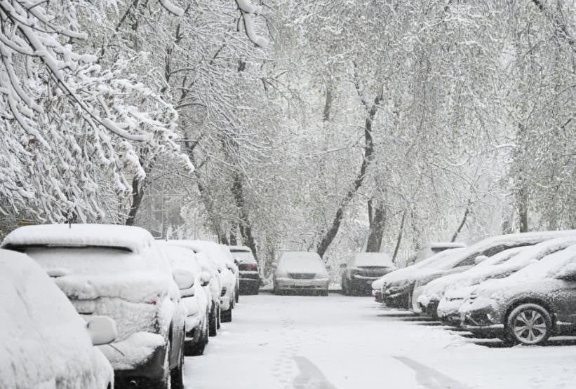 Видео- фото: Москва под снег