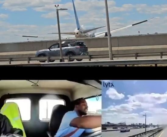 Застрашувачки момент: Авион на „Јунајтед ерлајнс“ со 221 патник удри во камион при слетувањето (ВИДЕО)