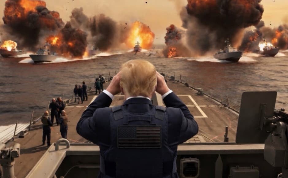 Трамп објави десетина генерирани снимки за војната со Иран: Дронови паѓаат како пеперутки (ФОТО)